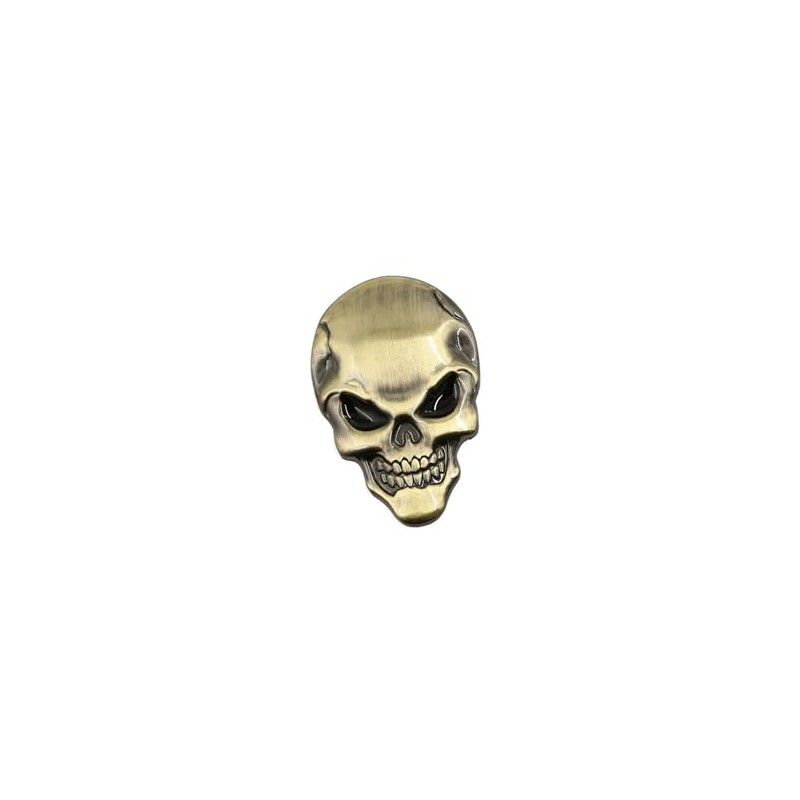 A ABSOPRO Skeleton Skull Bone Style Car Emblem Badge 3D