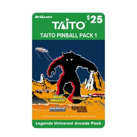 AtGames Taito Pinball Pack 1 Game Card for All Legends Arcade Machines, Download and Play Taito Pinball Games Darius, Front LINE, RASTAN SAGA, and Space Invaders