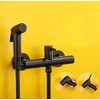 Bidet Sprayer Mixer Valve Set- Matte Black ABS Handheld Bidet