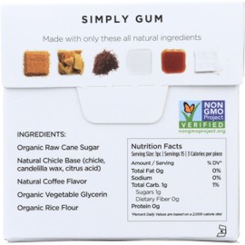 Simplygum Gum Coffee Natural, 15 ct