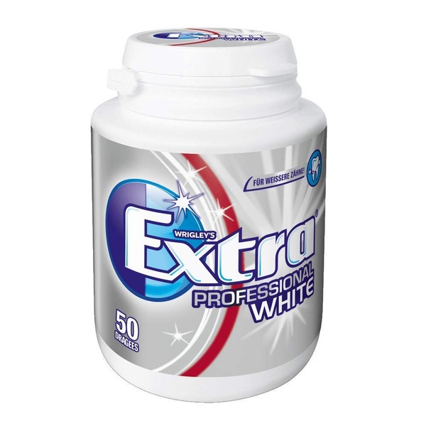 WRIGLEY'S EXTRA Professional White Tin, 50 Dragees, Pack of 4 (4 x 50 Dragees)