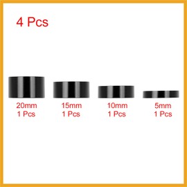 Partuto 4 Pcs Bicycle Headset Spacer Black Fit 11/8inch Stem 5 10 15 20mm Replacement