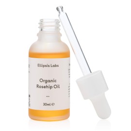 Organic Rosehip Oil by Ellipsis Labs 100% natural and organic moisturising oil, works against dry skin conditions for improved skin barrier function. 30 ml/1fl.oz