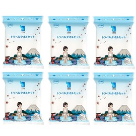 ITO Travel Towel Set of 6 for Travel, Business Trips, Hot Springs, Water Play, Camping (1 Bath Towel + 2 Face Towels)