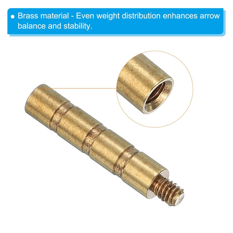 PATIKIL 100 Grain Archery Arrow Brass Insert, 12 Set Insert