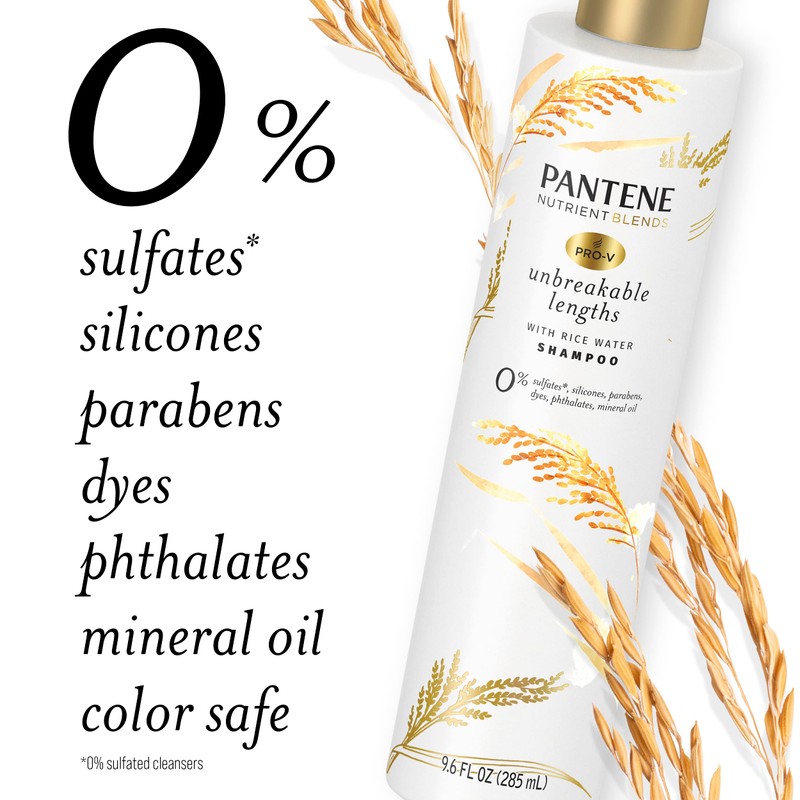 Pantene Sulfate Free Shampoo, Anti Breakage for Medium or Long