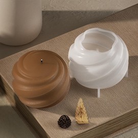 ESEENS 2 Pack Wave Candle Mold Spiral Candle Mold Ball Mold Ball Resin Casting Mold Resin Making Molds Silicone Mold for Candle Home Decorate Mold Candle Making Mold 3D Animal Mold
