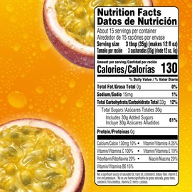 Tang Vitamins Passion Fruit Sweetened Powdered Drink Mix 1 Count 18 oz Canister