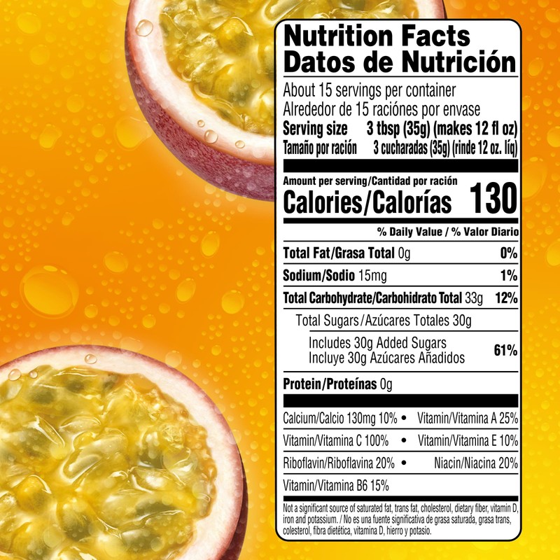 Tang Vitamins Passion Fruit Sweetened Powdered Drink Mix 1 Count