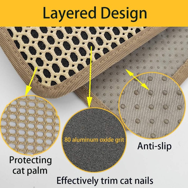 LAJEF Cat Nail File Scratcher Wrapped Around Cat Scratching Post,