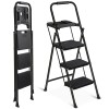 SEGAWE 3 Step Ladders Folding Step Stool Anti-Slip Pedals Compact