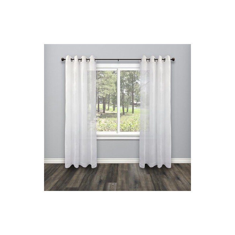 Sorrento 26-48 Inch Adjustable Curtain Rod Set, 5/8 Inch Diameter