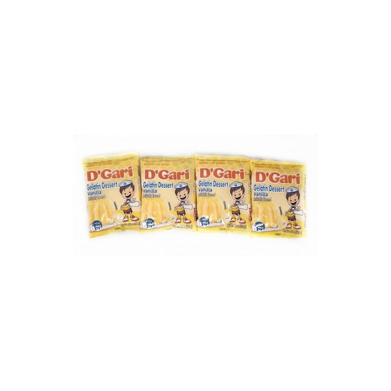 4 Pack of Gelatin Dessert D'Gari 4.2oz Packages Gelatina Sabor