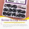 Swpeet 86Pcs 4 Sizes 3/4" 7/8" 1" 1-1/4" Black Vinyl