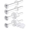 Transparent Earrings, Glass Earrings, Heat-Resistant Tempered Glass, [4 Earrings +