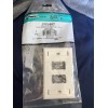 Panduit CFPL4IWY Mini-Com Faceplate 4 Module with Label/ Label Cover