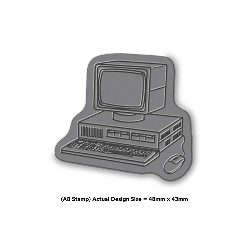 A8 'Retro Computer' Unmounted Rubber Stamp (RS00035647)