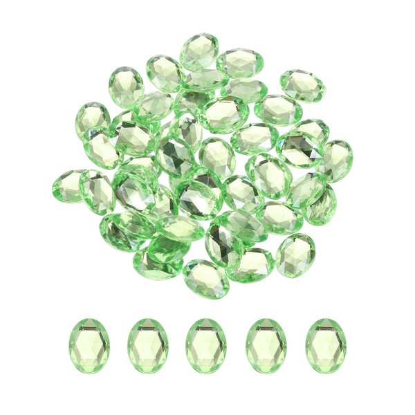 QUARKZMAN Pack of 50 Acrylic Oval Gemstones 13 x 18