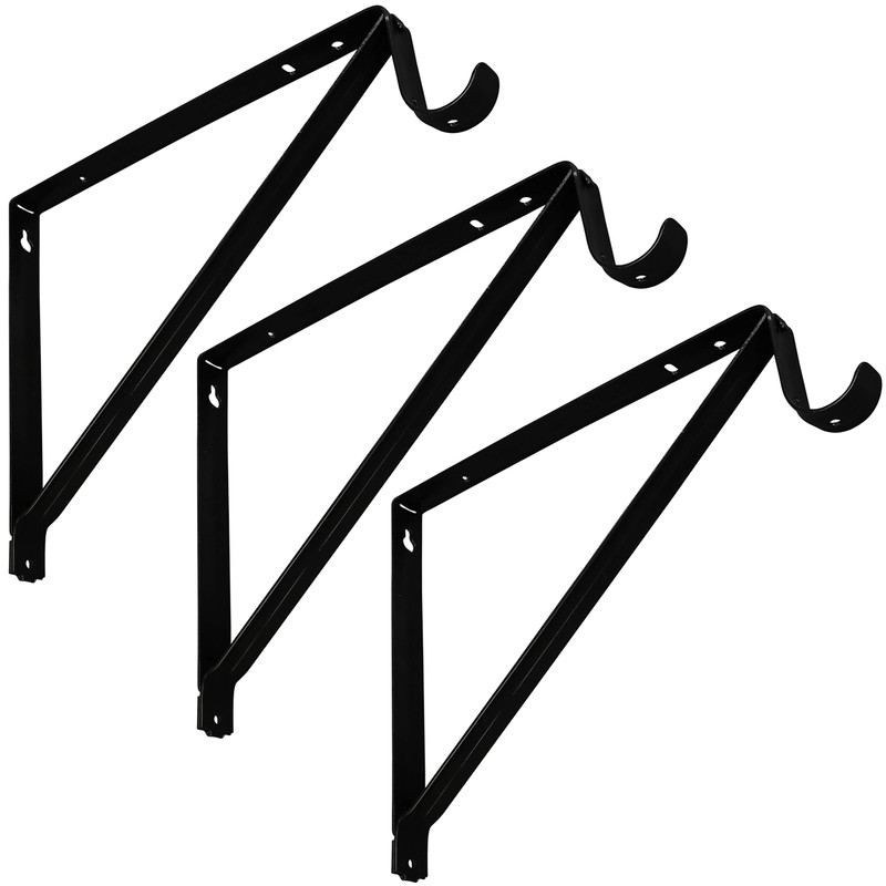 Harrier Hardware Premium Heavy Duty Closet Shelf and Rod Bracket,