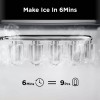 Silonn Ice Maker Countertop, 9 Cubes Ready in 6 Mins,