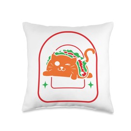 Cinco De Mayo Taco Cat Spelled Backward Is Taco Cat Mexican Throw Pillow