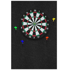 Hahafelt Dart Board Wall Protectors Dart Board Backing Felt Wall Tiles Cork Dart Board Backer Cork Board Alternative (36 x 24 x 0.5 Inch,Stylish,2 Pieces)