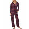 Nautica Women's 2 Piece Fleece Pajama Sleepwear Set (X-Large, Red)