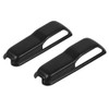Riloer 2 pieces black car bonnet hinge cover trim decoration