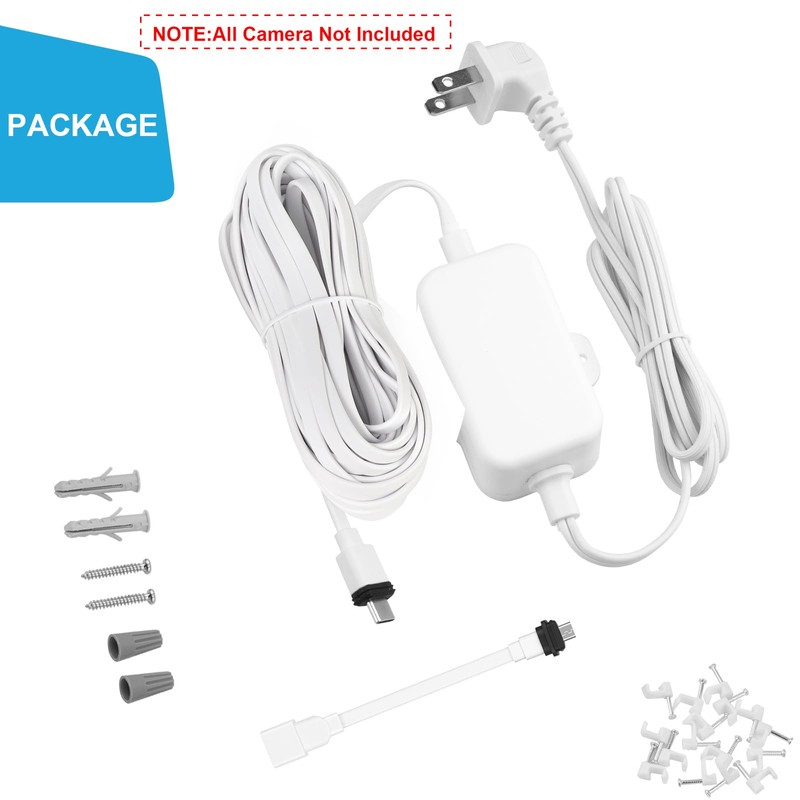50ft Weather Resistant Power Adapter for Blink Mini 2,Blink Outdoor