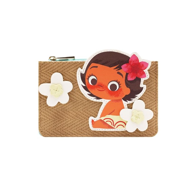Moana Jung with Flowers Brown Wallet, brown, Card Holder