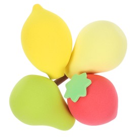 WOONEKY Egg-shaped Makeup Sponges 4pcs Fruit Beauty Egg for Women Portable Makeup Tools