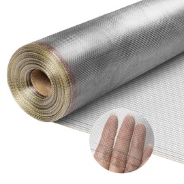 NestChic 304 Stainless Steel Woven Wire Mesh Roll – 40 Inch x 98 Feet Security Mesh Replacement for Balcony, Porch, Cabinets, Poultry Netting, and Cage Fencing – 20 Mesh, 0.15mm Wire Diameter