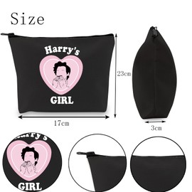 Singer Song Lover Fans Merch Harry’s Girl Cosmetic Bag Harry Lyrics Inspired Gift (Harry's Girl Bag Black UK)