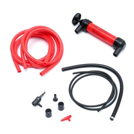 MaxWorks 51012 Multi Functional Siphon Fuel Transfer Pump 3 in 1 Tool for Gas Oil and Liquids with Durable ABS Construction and Air Adapter Kit for Automotive and Home Use