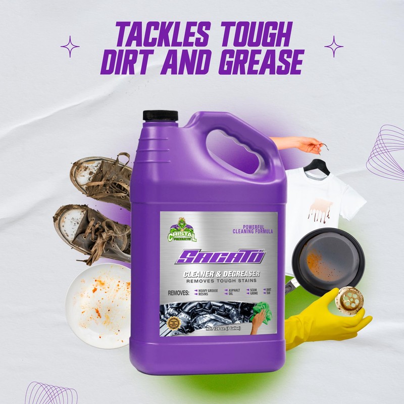 SACATO Degreaser Cleaner Heavy Duty – Commercial Degreaser for Garage,