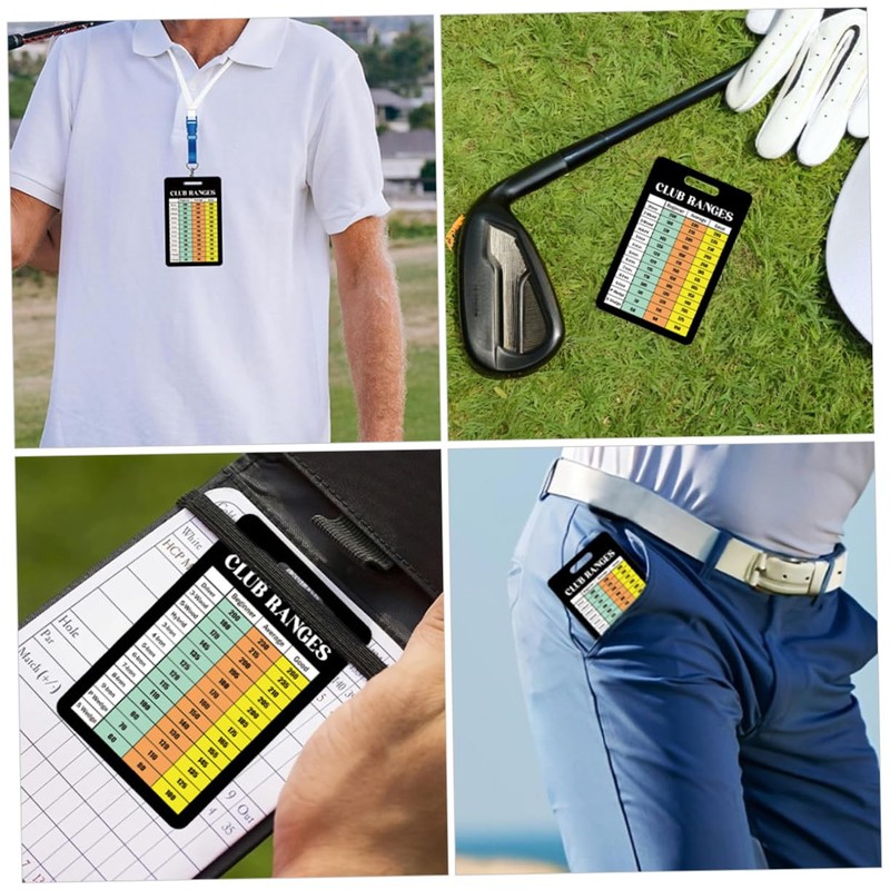 SUPVOX 12 Sheet Golf Scorecards and Distance Charts Durable Scorekeeping