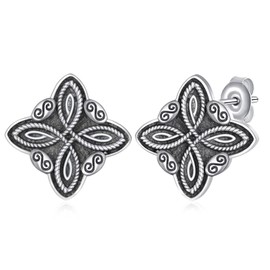 SCZKLAQ Witches Knot Earrings 925 Sterling Silver Witch Earrings Nudo De Bruja Witch Jewelry Gifts for Women Wife Mom
