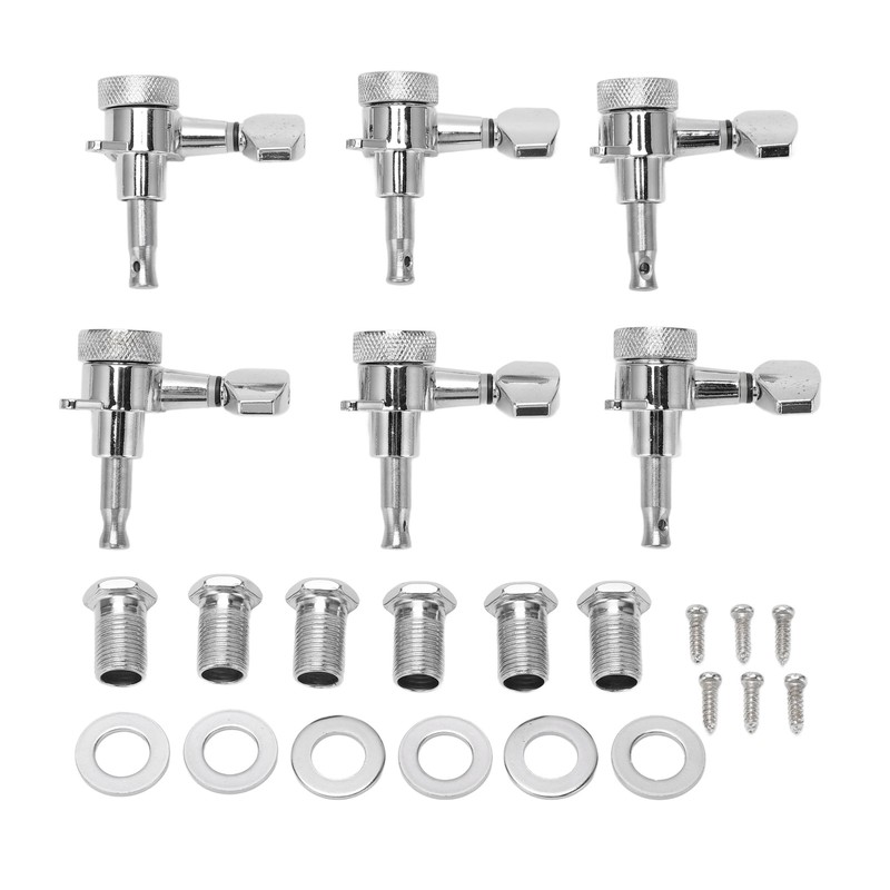 6 Set Tuning Pegs Electric Guitar Machine Heads Tuners Parts