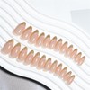 KTAABTR 24Pcs French Tip Press on Nails Long Almond Nails