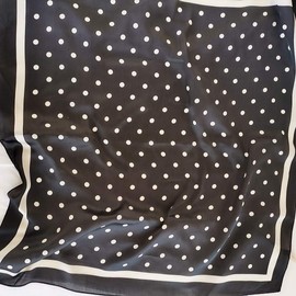 FONYVE Silk Feeling Scarf Medium Square Satin Head Wrap for Women 27.5 inches