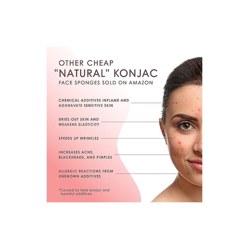 Esponjas Faciales Konjac Limpieza Tratamientos Paquete 100 Naturales Libres Microplásticos