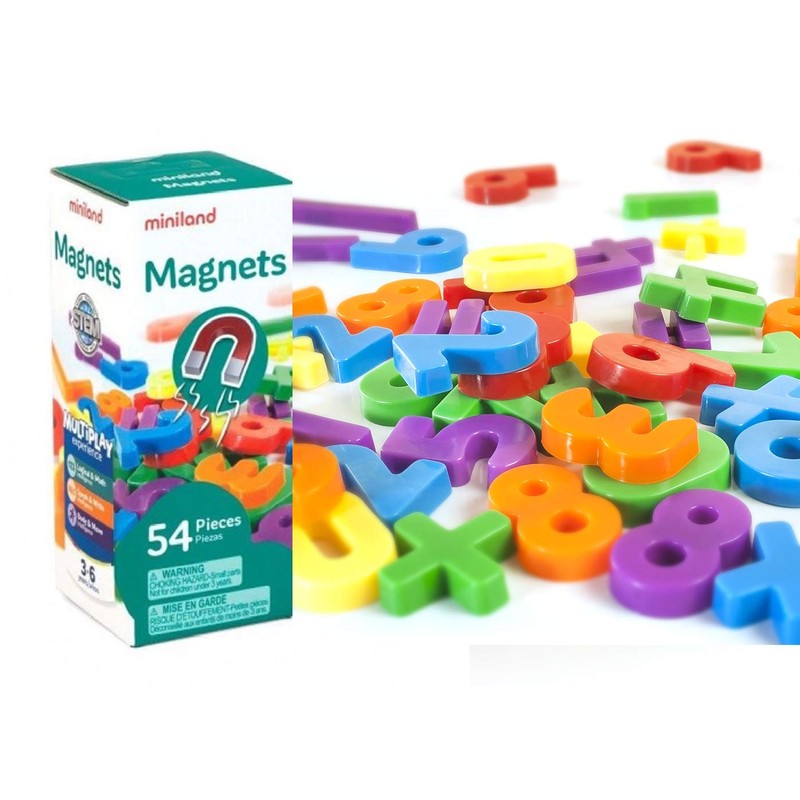 Miniland 45314 - Magnetische 54 Zahlen - 3 cm, 54