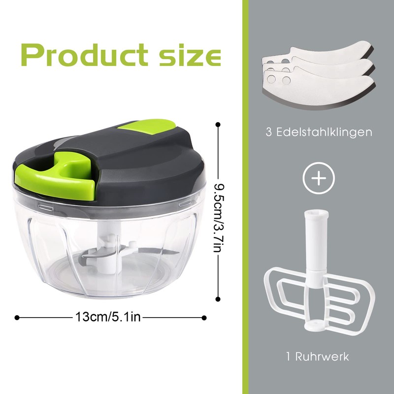 Sinnsally Manual Onion Cutter, Onion Chopper with Cable, Vegetable Cutter,