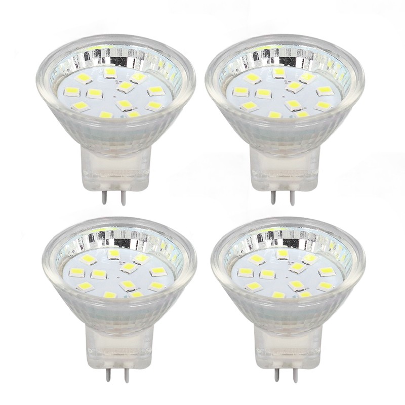 4PCS MR11 12LED Light Bulb 2W 300LM Spot Light Bulb