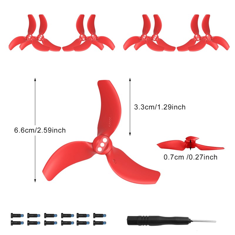 SYACHI Avata 2 Propellers, 4 Pieces Propeller Protective Case for