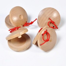 Castanets for musical Wooden instrument, Adults Fingers Castanets,Musical Castanets Instrument(4pcs)