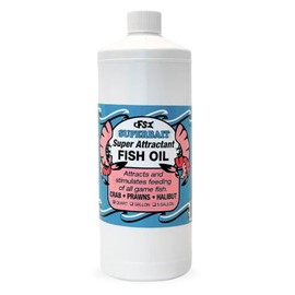 LFS SuperBait Super Attractant Fish Oil | Attracts Crab, Prawns, Halibut, and More, 1 Quart