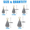 Fishing Weights Sinkers, 25pcs Bass Casting Sinker Weights Bell Sinkers