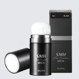SMH Men's Hair Foundation, 0.7 oz (20 g), No.1 Black, For Thinning Hair Loss, Circular Hair Loss, Gray Hair, Hair Growth Powder, For Hair & Scalp, Parting, Conceals Thin Hair, Hides Gray Hair, Men's Hair Foundation, Hair Foundation