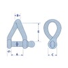 Stainless Steel Twisted D Shackle Strip 5MM (Marine Rope Rigging